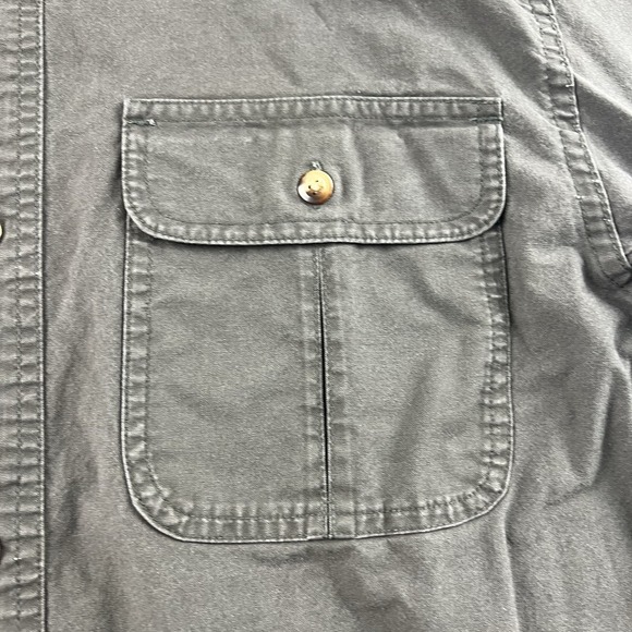 Cabelas Canvas Shooting Shirt Youth XL Hunting Shoulder Pad Green Field Safari - Picture 6 of 13